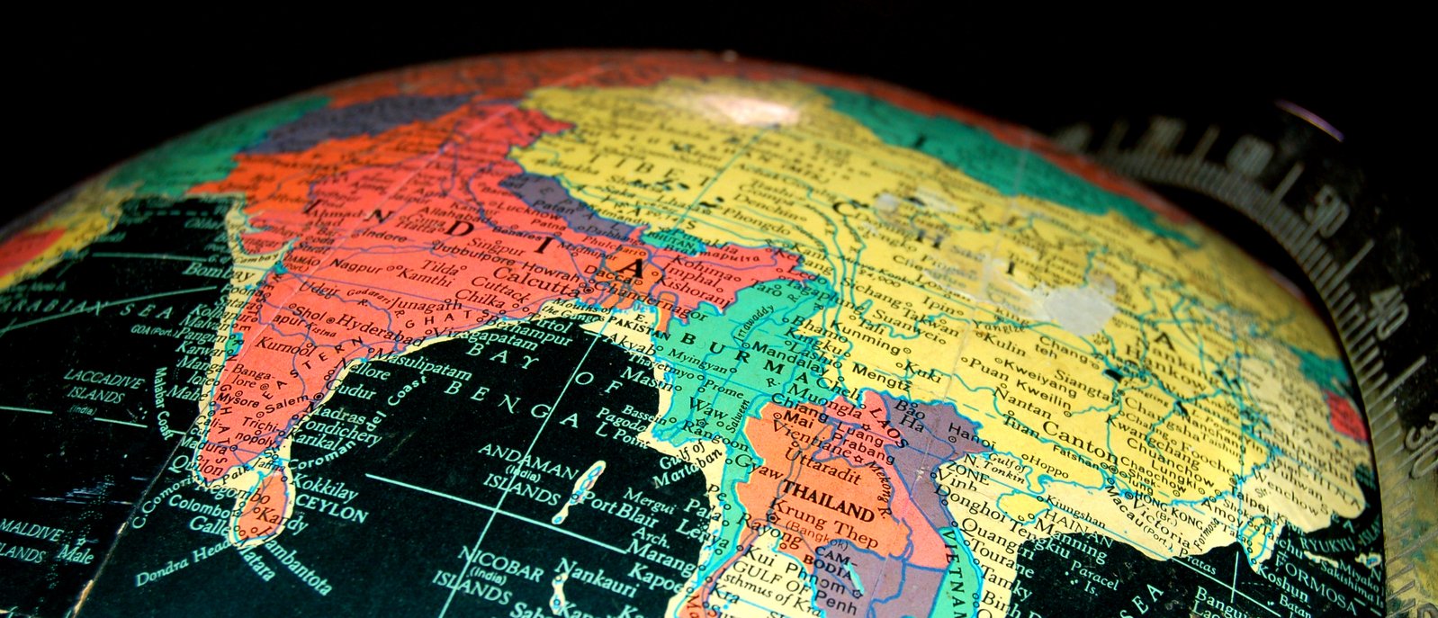 Индия и Китай на карте